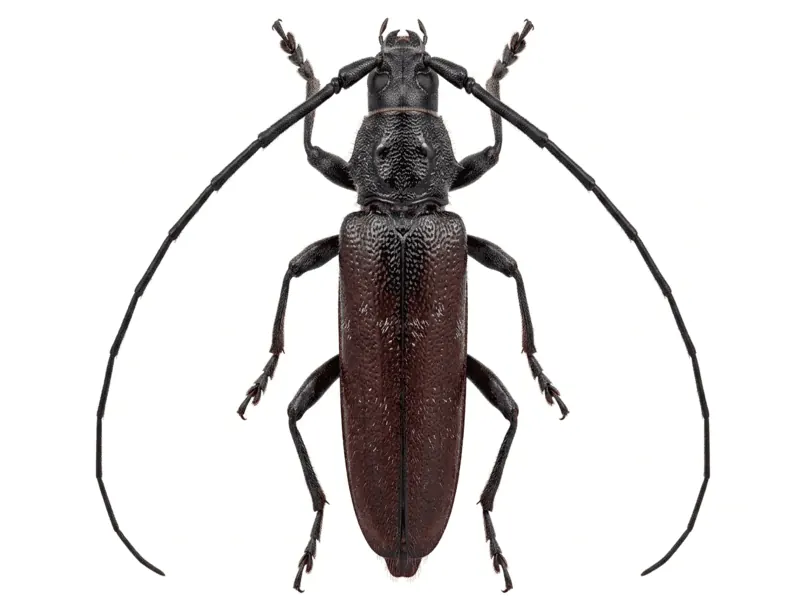 Illustrations du capricorne des maisons, de la vrillette et du termite